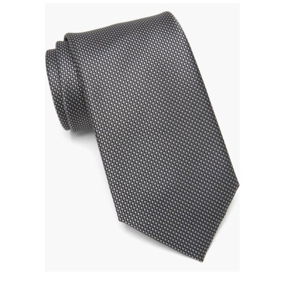 Michael Kors Mens Designer Black Sorento Classic Solid Tie Workwear New - Picture 1 of 6
